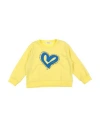 VICOLO VICOLO TODDLER GIRL SWEATSHIRT LIGHT YELLOW SIZE 6 COTTON, ELASTIC FIBRES