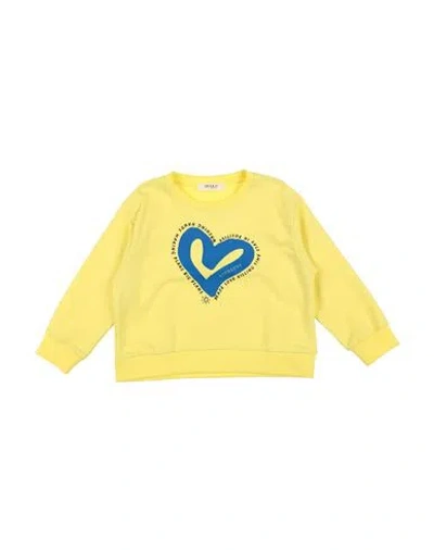 Vicolo Babies'  Toddler Girl Sweatshirt Pastel Yellow Size 6 Cotton, Elastic Fibres