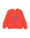 Vicolo Babies'  Toddler Girl Sweatshirt Orange Size 4 Cotton, Elastane