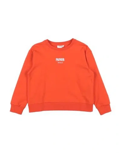 Vicolo Babies'  Toddler Girl Sweatshirt Orange Size 6 Cotton, Elastane