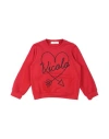 Vicolo Toddler Girl Sweatshirt Red Size 6 Cotton, Elastane In Red