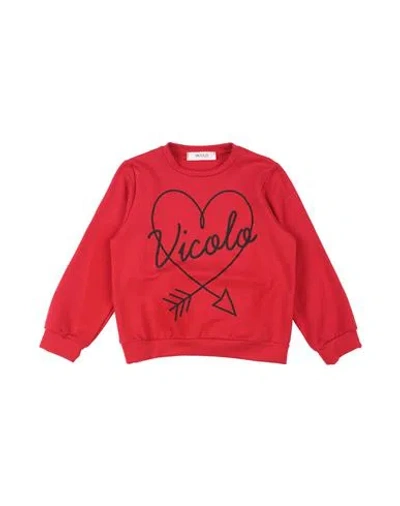 Vicolo Babies'  Toddler Girl Sweatshirt Red Size 6 Cotton, Elastane