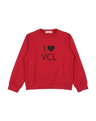 Vicolo Babies'  Toddler Girl Sweatshirt Red Size 6 Cotton, Elastane