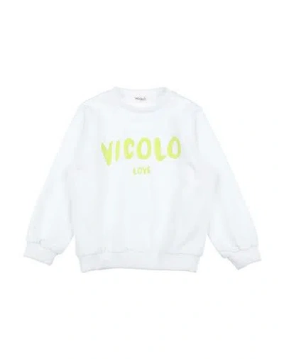 Vicolo Babies'  Toddler Girl Sweatshirt White Size 6 Cotton, Elastane