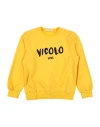 Vicolo Babies'  Toddler Girl Sweatshirt Yellow Size 4 Cotton, Elastane