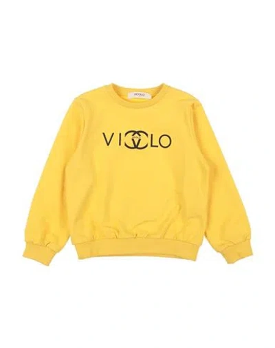 Vicolo Babies'  Toddler Girl Sweatshirt Yellow Size 4 Cotton, Elastane