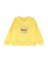Vicolo Babies'  Toddler Girl Sweatshirt Yellow Size 4 Cotton, Elastic Fibres
