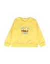 Vicolo Toddler Girl Sweatshirt Yellow Size 4 Cotton, Elastic Fibres In Yellow