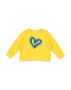 Vicolo Toddler Girl Sweatshirt Pastel Yellow Size 6 Cotton, Elastic Fibres In Yellow