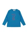 Vicolo Babies'  Toddler Girl T-shirt Azure Size 6 Cotton, Elastane In Blue
