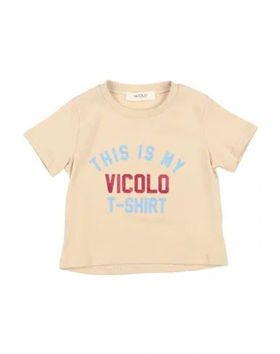 Vicolo Babies'  Toddler Girl T-shirt Beige Size 6 Cotton, Elastane