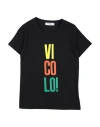 Vicolo Babies'  Toddler Girl T-shirt Black Size 6 Cotton, Elastane