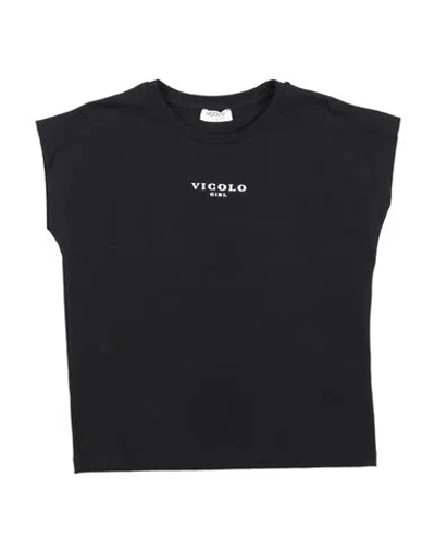 Vicolo Babies'  Toddler Girl T-shirt Black Size 6 Cotton, Elastane