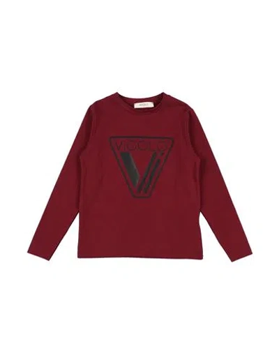 Vicolo Babies'  Toddler Girl T-shirt Burgundy Size 6 Cotton, Elastane In Red