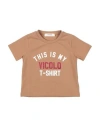 Vicolo Babies'  Toddler Girl T-shirt Camel Size 6 Cotton, Elastane In Beige
