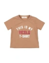 Vicolo Toddler Girl T-shirt Camel Size 6 Cotton, Elastane In Beige