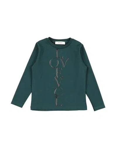 Vicolo Babies'  Toddler Girl T-shirt Dark Green Size 4 Cotton, Elastane