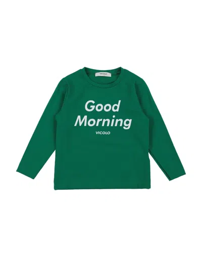 Vicolo Babies'  Toddler Girl T-shirt Emerald Green Size 6 Cotton, Elastane