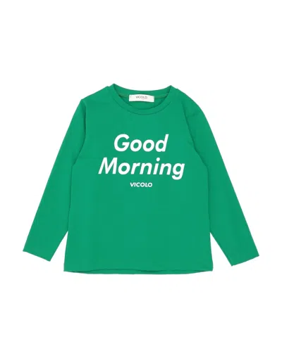 Vicolo Babies'  Toddler Girl T-shirt Green Size 6 Cotton, Elastane