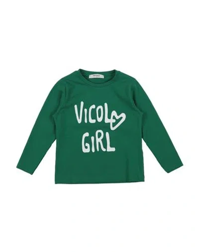 Vicolo Babies'  Toddler Girl T-shirt Emerald Green Size 6 Cotton, Elastane