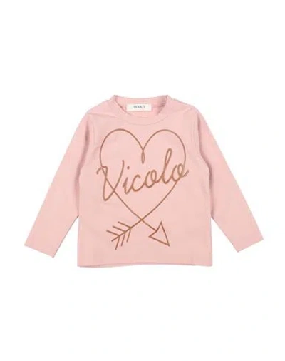 Vicolo Babies'  Toddler Girl T-shirt Light Pink Size 6 Cotton, Elastane