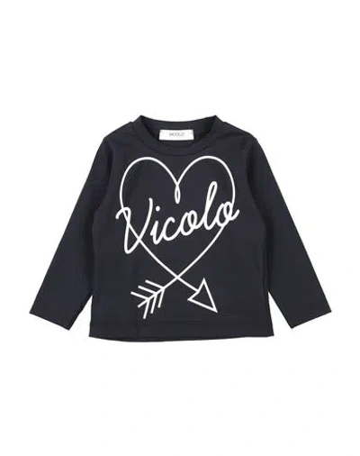 Vicolo Babies'  Toddler Girl T-shirt Midnight Blue Size 6 Cotton, Elastane