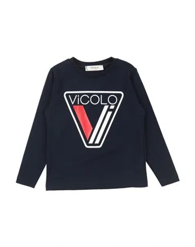 Vicolo Babies'  Toddler Girl T-shirt Midnight Blue Size 6 Cotton, Elastane