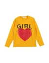 Vicolo Babies'  Toddler Girl T-shirt Mustard Size 6 Cotton, Elastane In Yellow