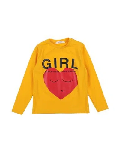 Vicolo Babies'  Toddler Girl T-shirt Mustard Size 6 Cotton, Elastane In Yellow