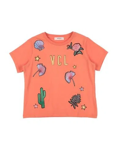 Vicolo Babies'  Toddler Girl T-shirt Orange Size 4 Cotton, Elastane