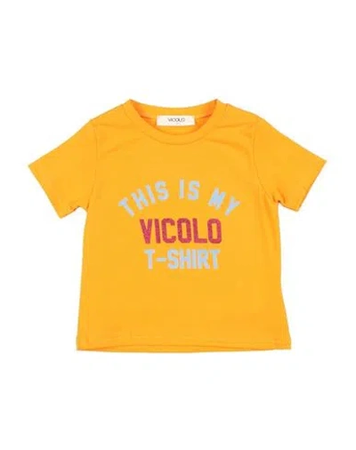 Vicolo Babies'  Toddler Girl T-shirt Orange Size 6 Cotton, Elastane