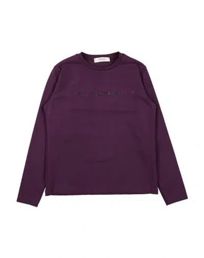 Vicolo Babies'  Toddler Girl T-shirt Purple Size 4 Cotton, Elastane
