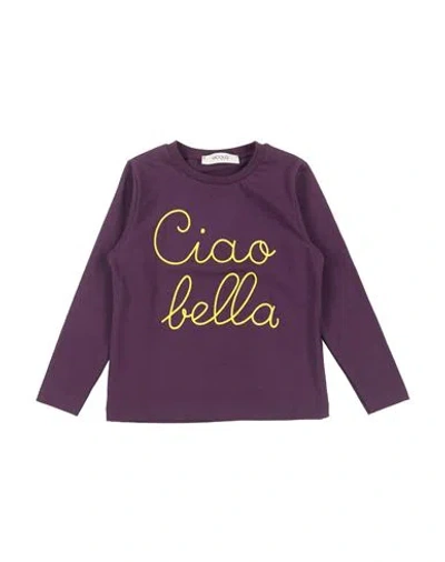 Vicolo Babies'  Toddler Girl T-shirt Purple Size 4 Cotton, Elastane