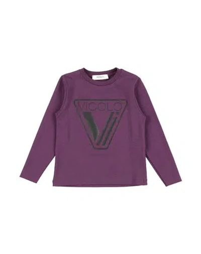 Vicolo Babies'  Toddler Girl T-shirt Purple Size 4 Cotton, Elastane