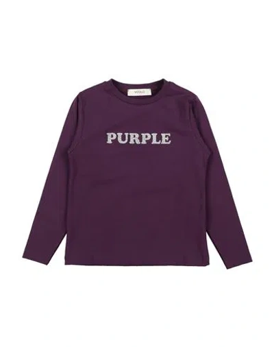 Vicolo Babies'  Toddler Girl T-shirt Purple Size 6 Cotton, Elastane