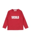 Vicolo Toddler Girl T-shirt Red Size 4 Cotton, Elastane In Red