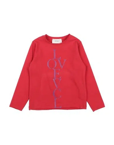 Vicolo Babies'  Toddler Girl T-shirt Red Size 4 Cotton, Elastane