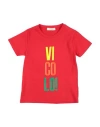 Vicolo Toddler Girl T-shirt Red Size 6 Cotton, Elastane In Red