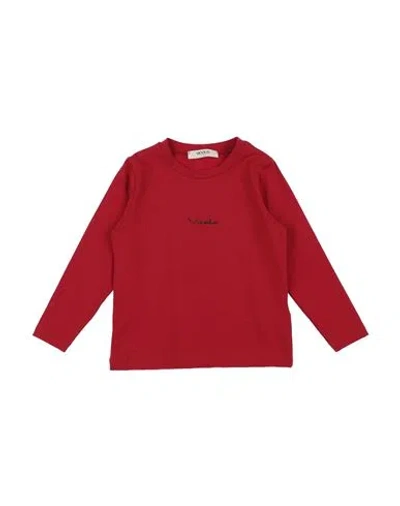 Vicolo Babies'  Toddler Girl T-shirt Red Size 6 Cotton, Elastane