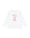 Vicolo Babies'  Toddler Girl T-shirt White Size 4 Cotton, Elastane