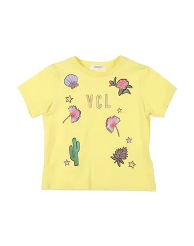 Vicolo Babies'  Toddler Girl T-shirt Yellow Size 4 Cotton, Elastane