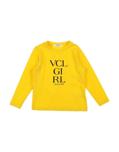 Vicolo Babies'  Toddler Girl T-shirt Yellow Size 6 Cotton, Elastane