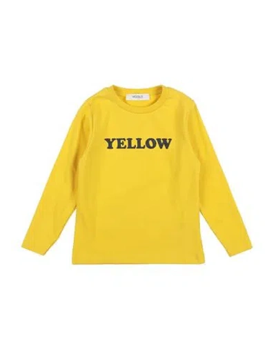 Vicolo Babies'  Toddler Girl T-shirt Yellow Size 6 Cotton, Elastane