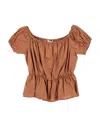 Vicolo Blouses In Camel