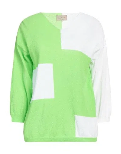 Vicolo Trivelli Woman Sweater Acid Green Size S Cotton, Polyamide
