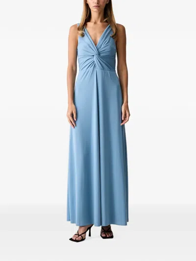 Vicolo Twist-detail Side-slit Maxi Dress In Multi
