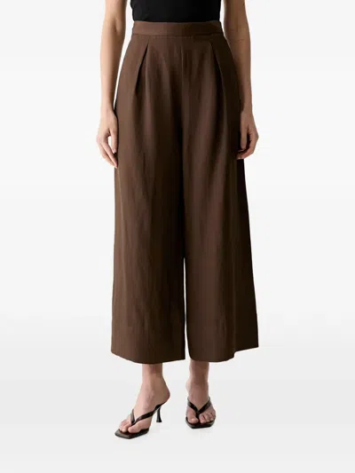 Vicolo Cropped-hose Mit Weitem Bein In Brown