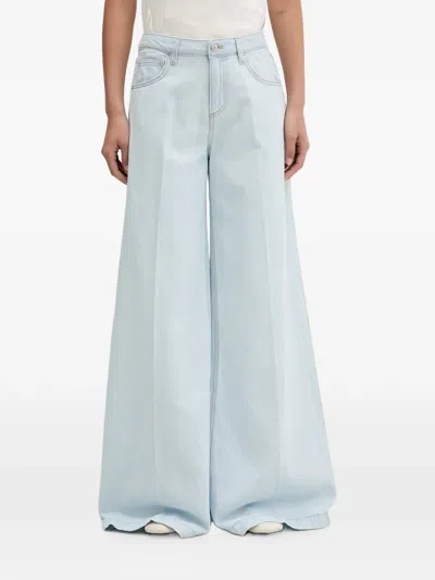 Vicolo Wide-leg Denim Jeans In Blue