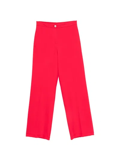 Vicolo Wide-leg Tailored Trousers In Red