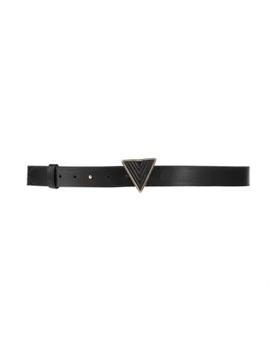 Vicolo Woman Belt Black Size 34 Leather